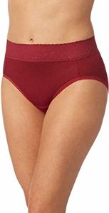 Carole Hochman Womens 5-Pack Midnight Lace Waistband Hi-Cut Briefs, Rhododendron/Persian Red/Peach Whip/Lavender Mist/Black, Small