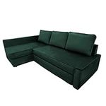 BACoverZone Friheten Sofa Cover for IKEA Sofa Bed with Left Chaise, Couch Cover for L Shape Sectional, Sofa Covers for 3 Cushions Couch, Sofa Slipcovers for Sectional Sofa, KL-49