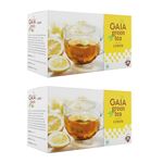 Gaia Lemon Green Tea - 25 Tea Bags (Pack of 2) | Refreshing Blend for Optimal Health | Effective Lemon Green Tea | Supports Body's Immune System | Increases Metabolism