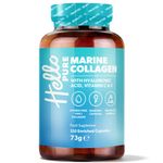 Marine Collagen Capsules - 1855mg - 120 Capsules - Enriched with Hyaluronic Acid & Vitamins C & E - - Capsules Not Collagen Tablets – Healthy Skin, Immune System & Joints