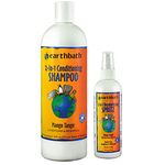 Earthbath Natural Dog Mango Tango Grooming Bundle - (1) Each: Shampoo and Conditioner (16 ounces) and Deoderizing Spritz (8 Ounces)