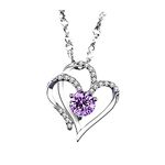 Women Necklaces Women Neckalces Wish Fashion European And American Women's Double Love Diamond Pendant Necklace Wedding Accessories Crystals Jewelry Rose Laye Necklaces for Women