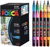 Posca Uni- Paint Marker Pen- Fine Point- Set of 15 (PC-3M15C), red,blue,yellow