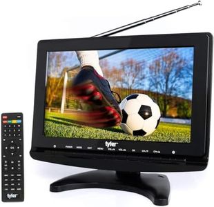 Tyler TTV706 10” Portable Widescreen 1080P LCD TV with Detachable Antennas, HDMI, USB, RCA, FM Radio, Built in Digital Tuner, AV Inputs, AC/DC, (3) Antennas, and Remote Control