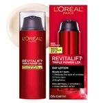 L’Oréal Paris SPF 30 Daily Moisturizer Lotion with Pro-Retinol, Vitamin C & Hyaluronic Acid, Reduces the Look of Wrinkles, Firms and Hydrates Skin for a Smoother Looking Texture, Revitalift Triple Power LZR, 50mL