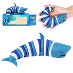 Dacitiery Shark Fidget Toy, Sensory Shark 3D, Flexible Decompression Shark for Relaxing, Friendly Articulated Shark Fidget Toy, Hand Sensory Toy for Adults, Christmas Birthday Gift for Kids