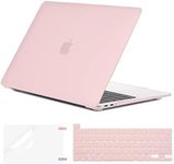 EooCoo Compatible with MacBook Pro 13 inch Case M2 2024 2023 2022-2016 Release M1 A2338 A2289 A2251 A2159 A1989 A1706 A1708 Protective Hard Case with Keyboard Cover, Screen Protector - Pink