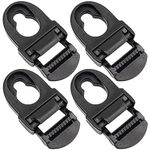 Omoojee 4 Sets Kayak Seat Clips and Hooks, Kayak Replacement Parts Compatible with Lifetime Emotion, Kayak Accessories (Black)