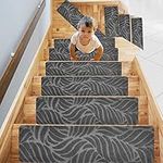 Carpet Stair Treads, 15pcs Non-slip Rugs with Non-slip Rubber Backing, 30"X8" Stair Carpet Removable and Machine Washable, Indoor Stair Runner Rugs Cover Mat Perfect for Pets Kids Elders (4)