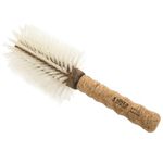 Ibiza Hair Professional Round Boar Hair Brush (B5, 80mm), Blonde Bristles with a Cork Handle, For Color Treated & Fine Hair, Soft Curls, Big Volume & Large Sections, Add Texture & Shine for Long Hair