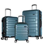 Olympia U.S.A. Nema, Teal, 3-Piece Luggage Set, Nema