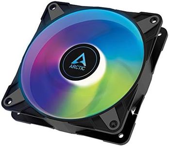 ARCTIC P12 PWM PST A-RGB - 120 mm PWM case Fan Optimized for Static Pressure, case Fan, semi-Passive: 200-2000 RPM (0 RPM <5%), 5V 3 pin ARGB LED, Single Fan - Black