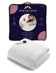 Dreamland Double Size Hunker Down Scandi Sherpa Electric Underblanket (Intelliheat Plus Fast Heat, Machine Washable, 190 x 137 cm, 1 Detachable Control, 6 Temperature and Auto Timer)