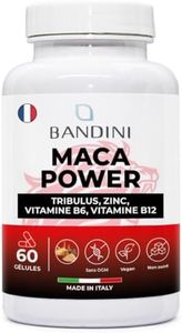 Bandini® MACA POWER 60 Gélules | Complément Alimentaire en Gélules à base de Maca & Tribulus avec Arginine + Zinc + B6 + B12 | Stress, Système Immunitaire, Fatigue physique et mentale | No OGM