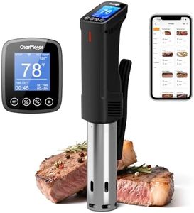 2.4g Wifi Sous Vide Cooker CharMeter Sous Vide Machine CSV-100-W, 1000 Wattts Sous-Vide Cooker Immersion Circulator App Control with 14 Preset Recipes, Calibration Function,Fast-Heating with Timer
