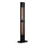 blumfeldt Heat Guru, infrared radiant heater, outdoor heater, patio heater, IP54 outdoor, floor unit with remote control, infrared heater 3000W