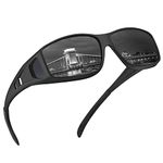 Night Vision Glasses Fit Over Glasses-Polarized Sunglasses for Men Women, Night Driving Glasses Sun Glasses UV400 Protection