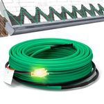 HEATIT 110FT Heat Tape for Water Pipes Roof and Gutters Heating Cable with 6ft Lighted Plug