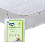 Silentnight Anti Allergy Mattress Protector - Ideal for Allergy and Asthma Sufferers Protecting Against Bacteria and Dust Mites - Bed Cover Pad with Deep Fit Straps, Machine Washable, Single