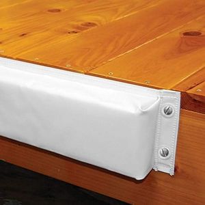 Taylor Made Products Hull-Saver Vinyl Covered Straight Dock Bumper, White, 24" L x 4" T x 2-1/2"D