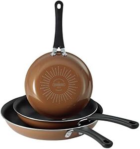 Tramontina 3 Pk Porcelain Enamel Fry Pans - Copper