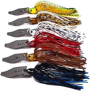Yonphy Jig Fishing Lures, Blade Spinner-Bait, Bass Fishing Lure, Chatter Fishing Lure Baits for Pike Pikeperch and Perch