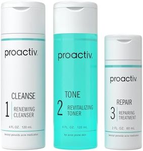 Proactiv 3 Step Acne Treatment - Benzoyl Peroxide Face Wash, Repairing Acne Spot Treatment for Face And Body, Exfoliating Toner - 60 Day Complete Acne Skin Care Kit, Multicolor