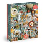 Galison 9780735376069 Foraged – 1000 Piece Puzzle Fun and Challenging Activity with Bright and Bold Artwork of A Mushroom Collection for Adults and Families, Multicoloured