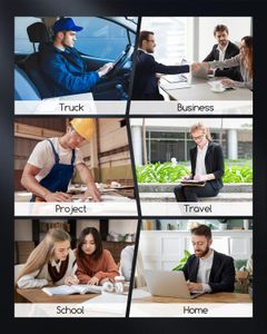 Portable A4 Thermal Printer – Compact Wireless, Black