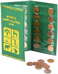 Souvenir Penny Holder Collecting Books (Green - Zoo Animals) Bi-Fold Coin Display for Rare and Elongated Pennies! (Green - Zoo)