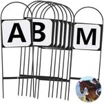 HDYEGY 8Pcs Dressage Letters Arena Markers,Metal Dressage Arena Letters Dressage Equipment for Equestrian Athletes and Events Includes Letters A,B,C,E,F,H,K,M