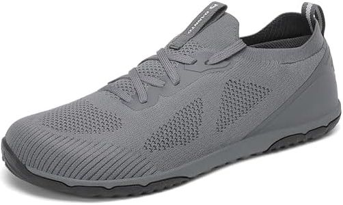 Dannto Men Barefoot Walking Shoes Minimalist Sneaker Zero Drop with Wide Toe Box for Trail Running and Gym Fitness Dark Gray 10