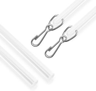 Clear Acrylic Drapery Wand, 30-Inches, 2 Pack - Invisible & Sturdy Curtain Pull Rod - UV-Resistant - Ideal for High Hanging Drapes & Heavy Curtains in Homes & Offices, by Amazing Drapery Hardware