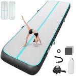 Inflatable Tumbling Gym Mat 10cm high 4M Inflatable Air Gymnastics Mat Training Mats Gymnastics tumbling mat with Air Pump