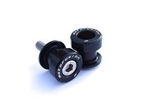 Motofusion Swingarm Spools (Paddock Stand Bobbins) (Black, M8)