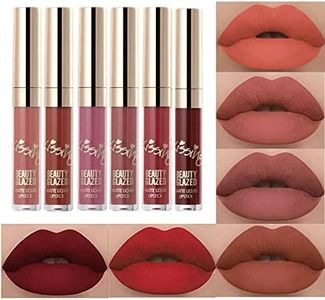 Beauty Glazed - set di rossetti liquidi opachi, gamma di colori da rosso chiaro a rosso scuro, waterproof, a lunga durata, non macchiano, pigmenti intensi, cruelty free, vegani