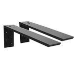 Countertop Support Bracket 2 Pack Heavy Duty Countertop Hidden Bracket Shelf Bracket 10" x 6" x 2 1/2" Forward L Bracket Metal Corbels for Quartz/Granite/Wood/Concret/ Laminate Countertops