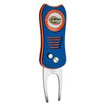 Team Golf NCAA Florida Gators Switchfix Divot Tool with Double-Sided Magnetic Ball Marker, Features Patented Single Prong Design, Causes Less Damage to Greens, Switchblade Mechanism