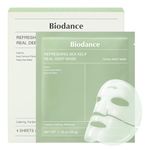 BIODANCE Refreshing Sea Kelp Real Deep Face Mask 4 Pcs | After Sun Care, Sunburn Relief, Soothing | Hydrogel Overnight Mask | Korean Face Mask for Glass Skin | Korean Skincare