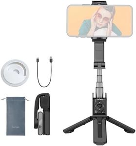 hohem Stabilisateur Smartphone Trépied Perche Selfie avec Télécommande Bluetooth, iSteady Q Gimbal Automatique de Suivi du Visage & Rotation 360° pour iPhone 15 Pro/Samsung/Huawei