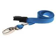 ALG ID Cards® Breakaway Lanyard Plain Colour with Safety Breakaway | Blue Neck Lanyard with Metal Clip | Lanyard for Pass Card Badge Holders (Blue Lanyard, Light Blue Lanyard)