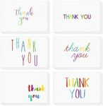 Juvale 48 Pack 4x6-inch Bulk Thank You Cards with Envelopes - Appreciation Gift Note for Teachers and Kids (6 Assorted Designs)