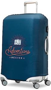 Samsonite Printed Luggage Cover, Adventure Begins, Adventure Begins, XL, Printed Luggage Cover