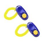 Cature Dog Training Clicker with Wrist Strap, Behavioral Training, Pet Training Clicker for Cats, Birds, Puppies (2-Pack Rendom Color)