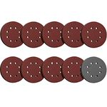 125mm Sanding Discs Pads Hook and Loop 100Pcs 80/180/240/400/800/1000/1200/1500/2000/3000 Mixed Grit, 8-Holes Round Sanding Disc Assortment for Random Orbital Sander