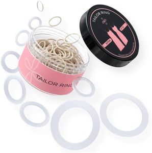 Tailor Ring - Invisible Clothing Accessory to Cinch Shirt, Dress, Skirt, Scarf for a custom tailored fit. Set includes 8 rings-4 sizes. Replaces Cinch Clips, Dress Clips,Crop Tuck