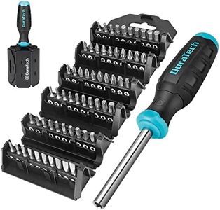 DURATECH Set di Cacciaviti 60 in 1, Set di Cacciaviti Multifunzionali (Piatta, Phillips, Torx, Hex), Design di Stoccaggio, Adatto alla Manutenzione delle Macchine e alle Riparazioni Quotidiane