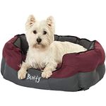 Bunty Anchor Sofa Dog Bed & Cat Bed, Medium - Plush Cushioning & High Sides - Water Resistant Anti Anxiety Dog Bed, Indoor & Outdoor - Washable Dog Bed Small to XL Sizes - Red