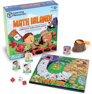 Learning Resources Math Island Addition & Subtraction Game, Educational Games, Elementary Math, Teaching Toys, Children’s Math Games, Educational Indoor Games, 8 Pieces, Age 6+