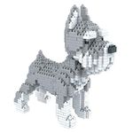 Bits and Pieces - Schnauzer 3-D Block Puzzle - Dog Breed Building Blocks - 880 Piece Construction Model Set